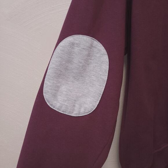 John Blair Sweatshirt Size Xl Men's Full Zip Maroon Burgandy Cotton Blend Adult - Picture 7 of 9